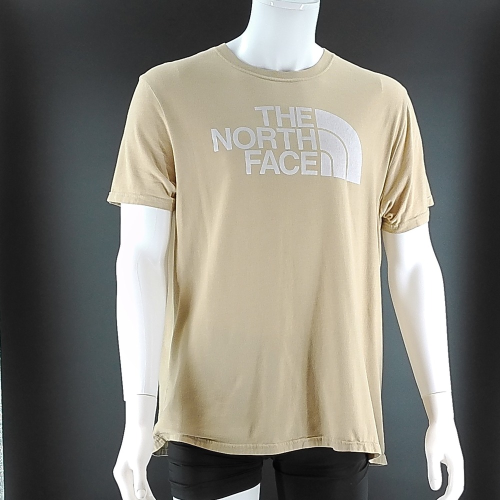 The North Face Mens XL Tan Half Dome Logo Graphic T-Shirt Khaki A4Q07